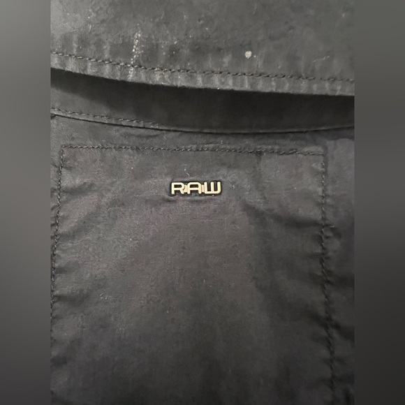 G Star Raw Shirt Womens Size Medium Black Button Up Cotton Long Sleeve (0218) - Picture 5 of 6